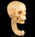 Orange Aventurin Skull Sculptur